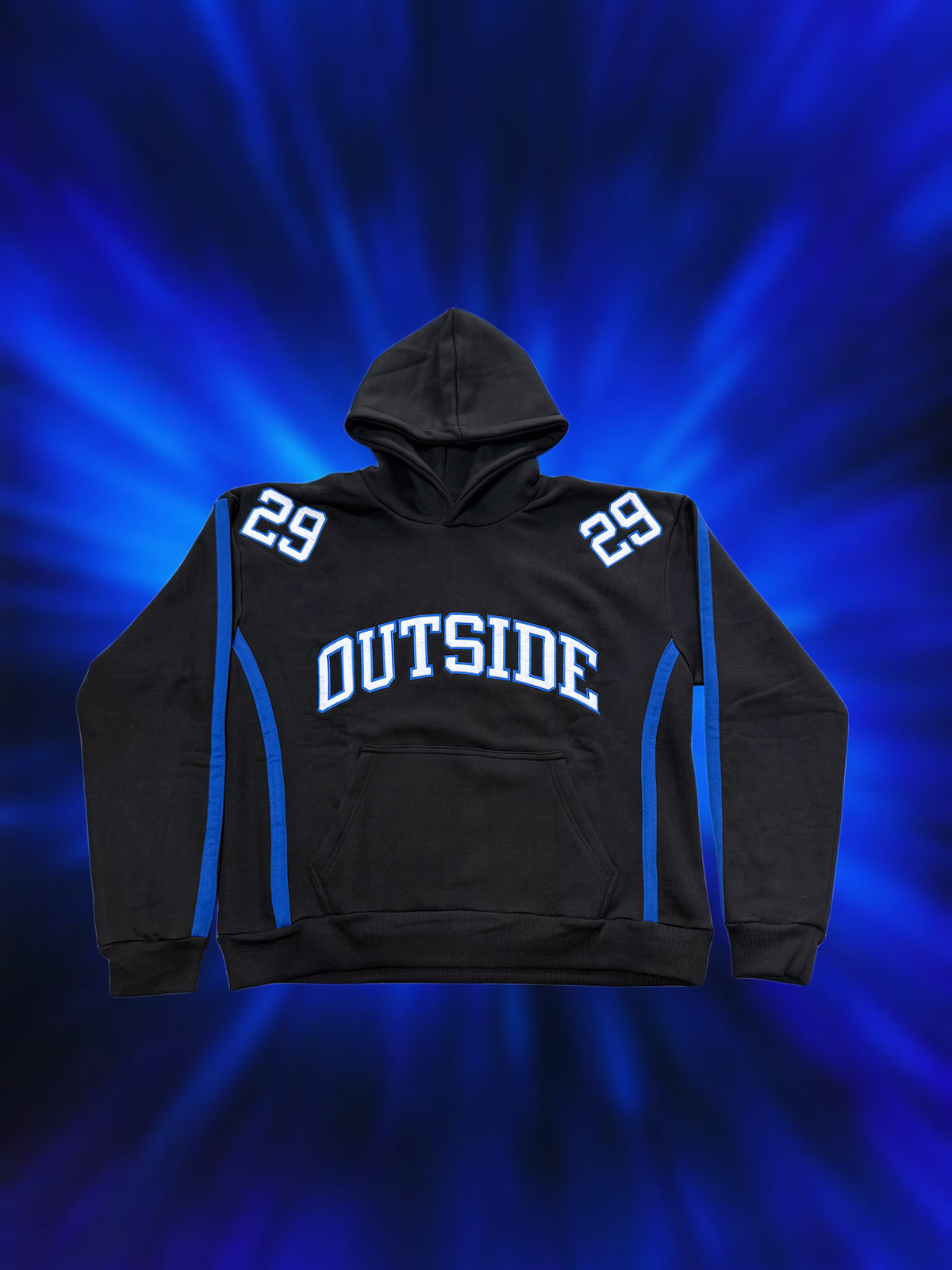 29 HOODIE BLACK/BLUE