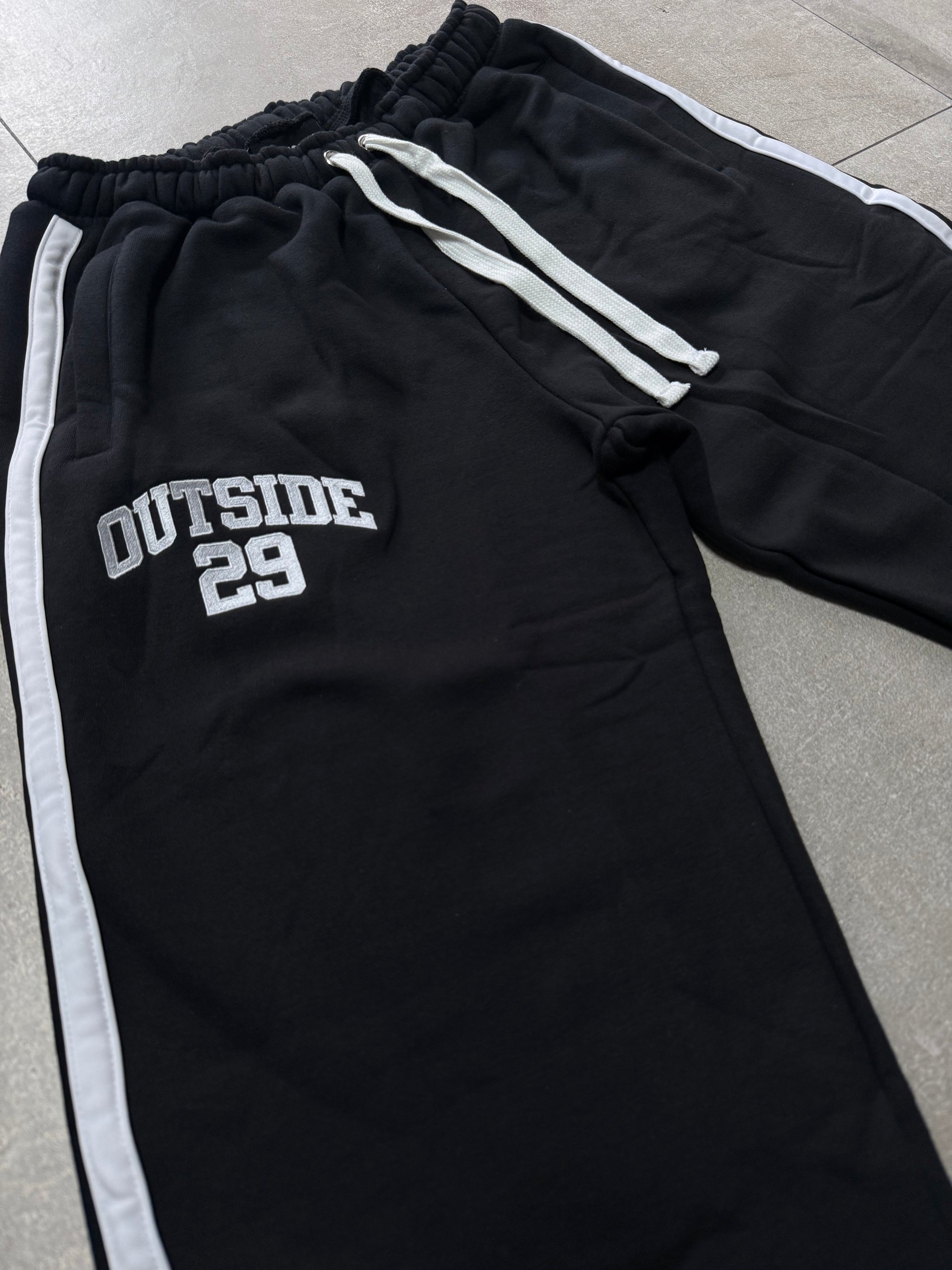 FLARED PANTS BLACK/WHITE