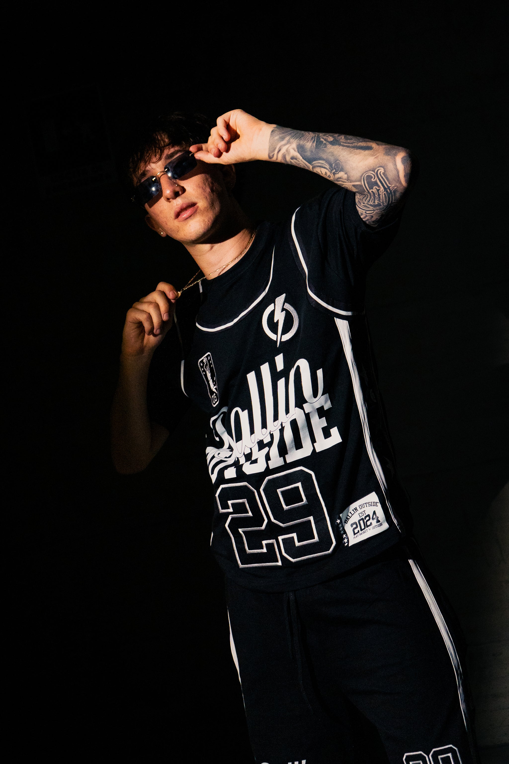 T-shirt Ballin BLACK/WHITE