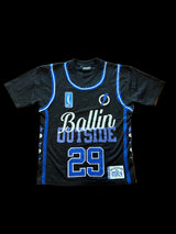 T-shirt BLACK/BLUE