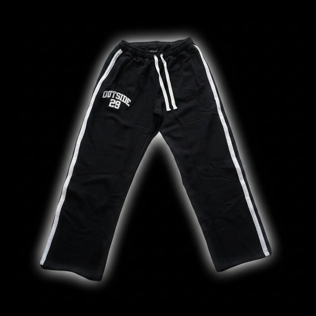 FLARED PANTS BLACK/WHITE